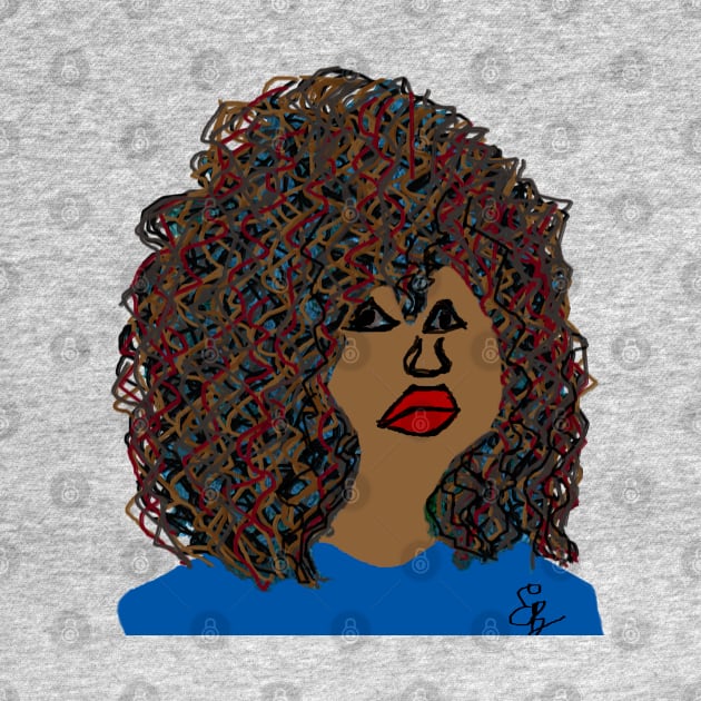 Curlyhair Reddish Natural Hair Queen by EllenDaisyShop